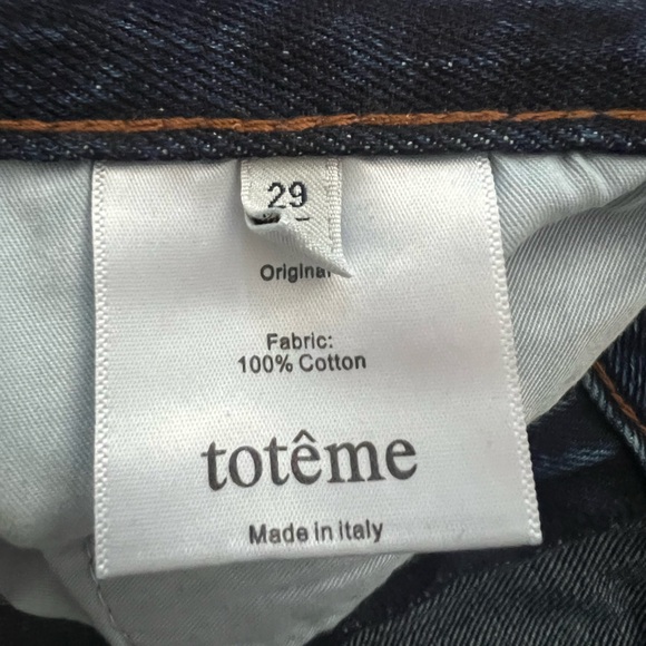 TOTEME Twisted Seam Straight Leg Ankle Jeans Medium Wash Size 29 - Picture 8 of 8